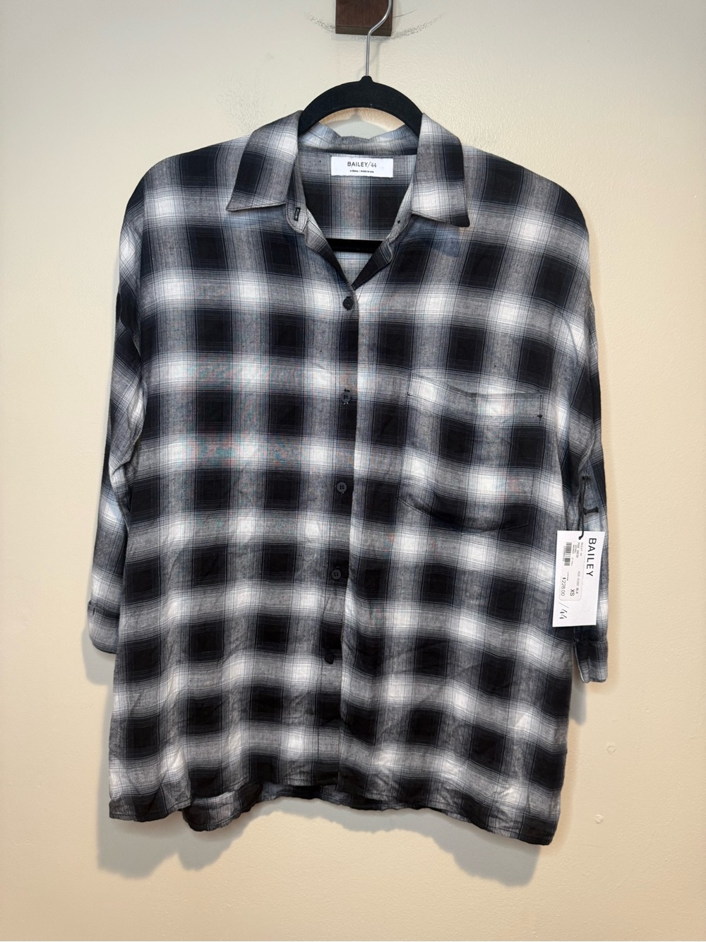 Revolve Bailey 44 Pose Buffalo Plaid button down shirt blouse